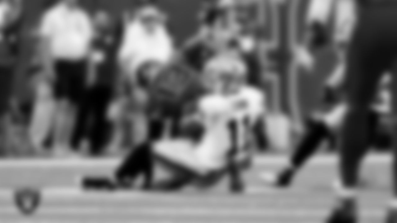 Las Vegas Raiders safety Jeremy Chinn (11) during the regular season away game against the Houston Texans at NRG Stadium.