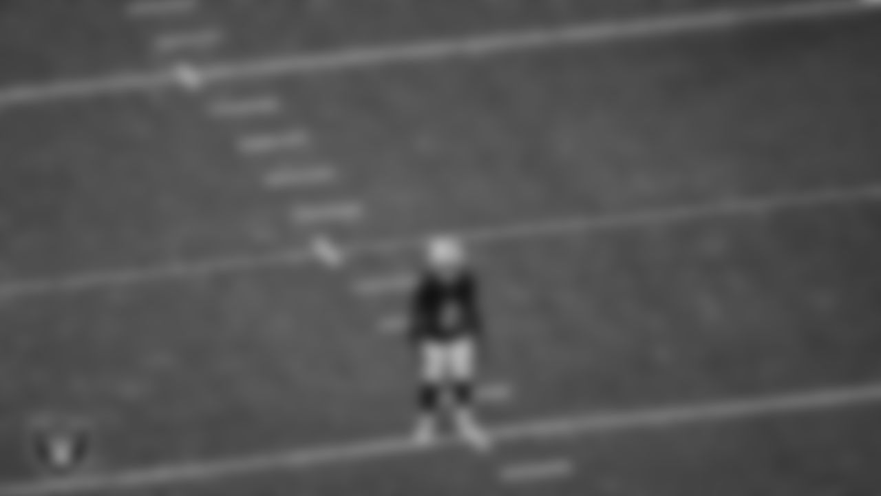 Las Vegas Raiders running back Ashton Jeanty (2) lines up before the snap during the regular season home game against the Kansas City Chiefs at Allegiant Stadium.