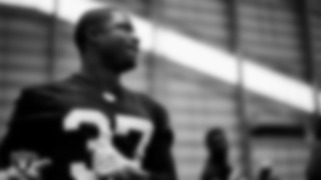 Las Vegas Raiders safety Trey Taylor (37) at a workout during phase two of the offseason program at Intermountain Health Performance Center.