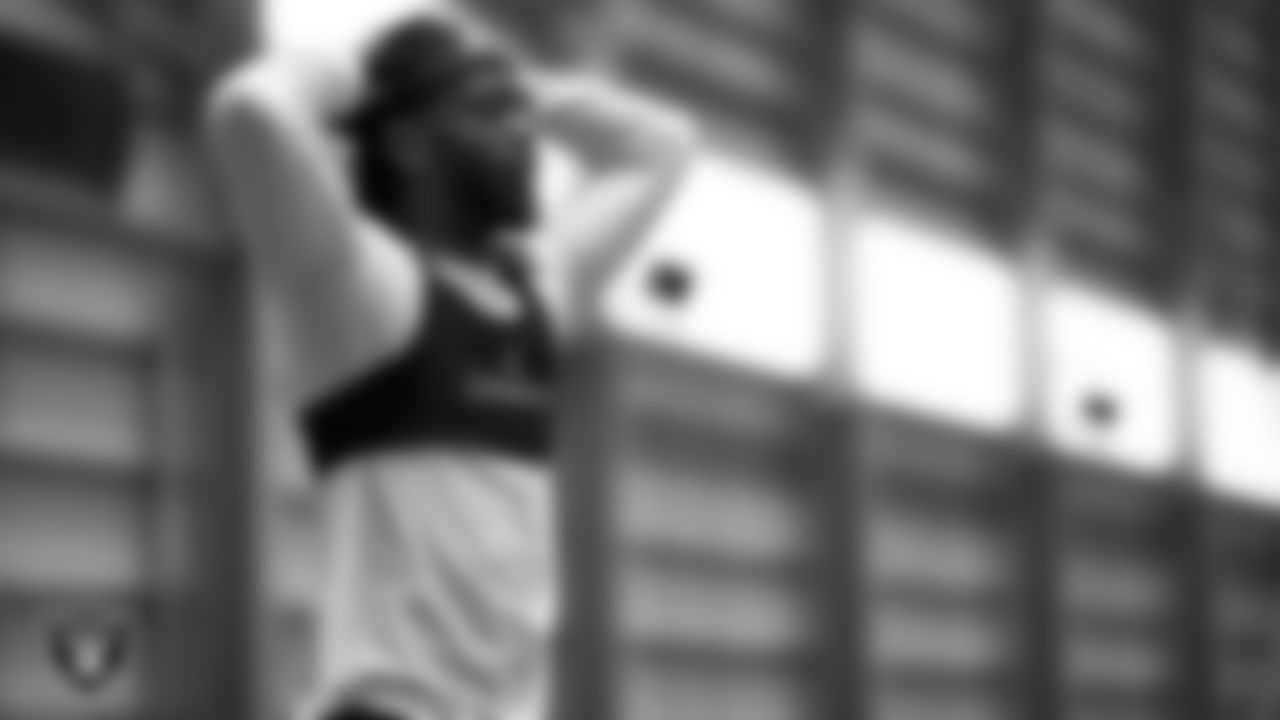 Las Vegas Raiders wide receiver Jakobi Meyers (16) at a workout during phase one of the offseason program at Intermountain Health Performance Center.