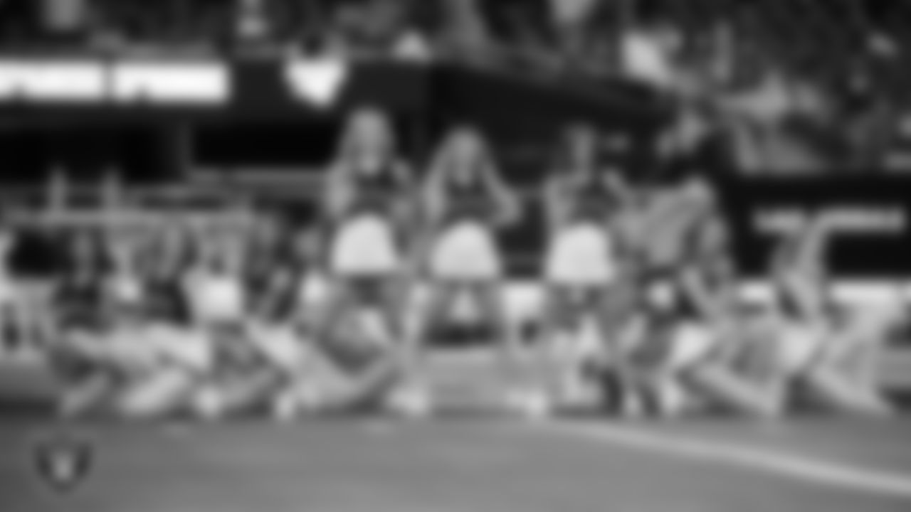 The Faith Lutheran High School dance team performs during the NIAA 5A Division State Championship game at Allegiant Stadium.