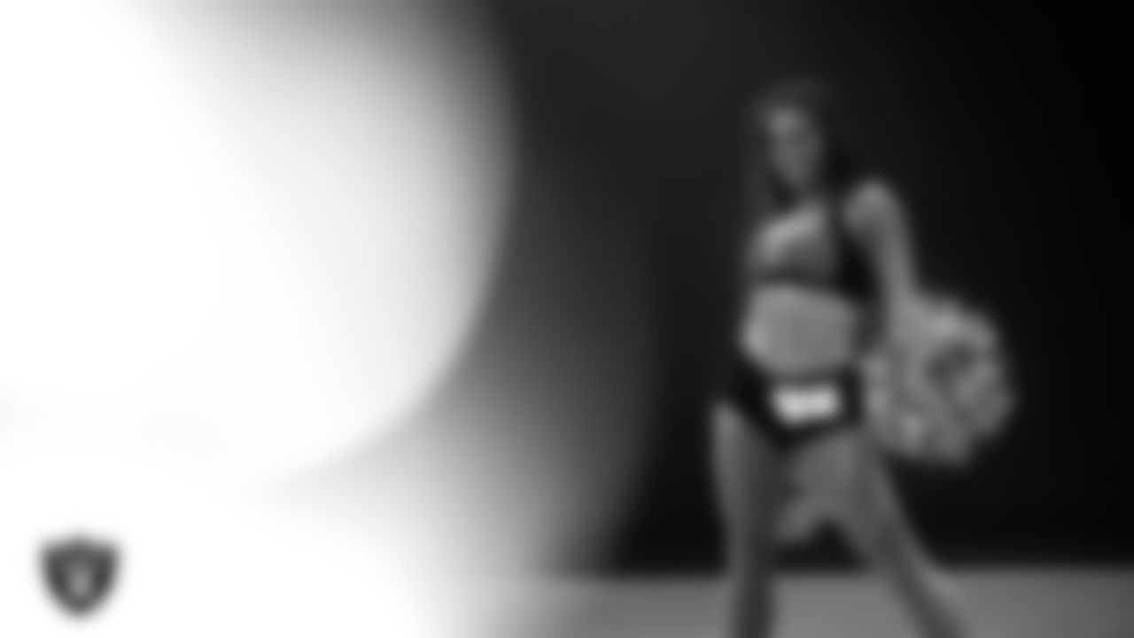 A dancer during the semifinal round of the 2025 Raiderettes Auditions at The Studio.