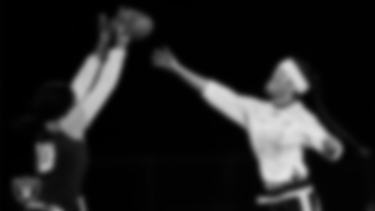 Bonanza High School hosts Amplus Academy during the Las Vegas Raiders' High School Flag Football Showcase game at Bonanza High School.