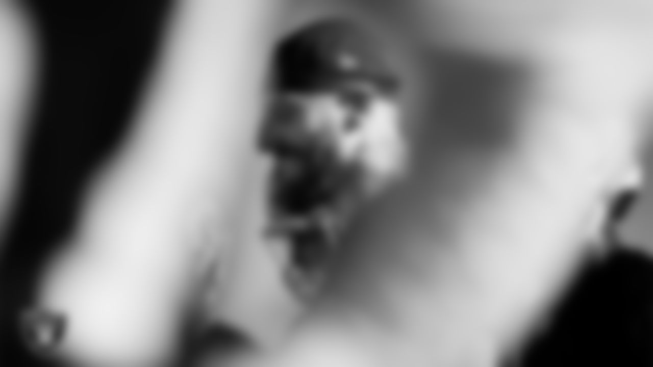 Las Vegas Raiders defensive end Maxx Crosby (98) during practice at Intermountain Health Performance Center.