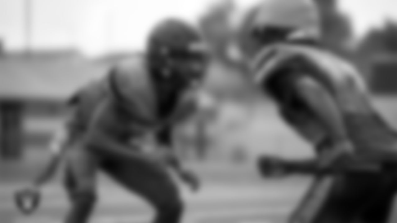 Canyon Springs High School football team members during practice at Canyon Springs High School.