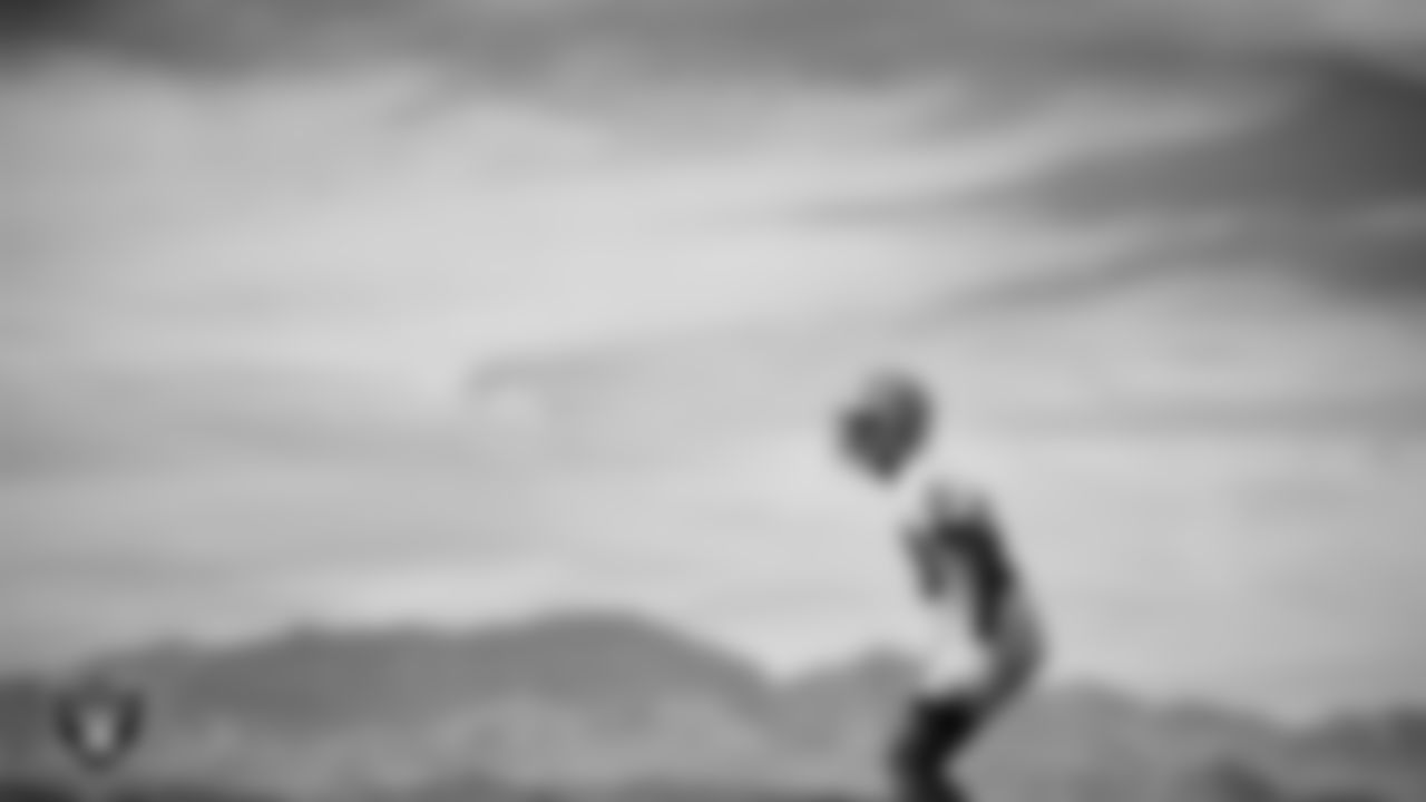 Las Vegas Raiders safety Isaiah Pola-Mao (20) during practice at Intermountain Health Performance Center.