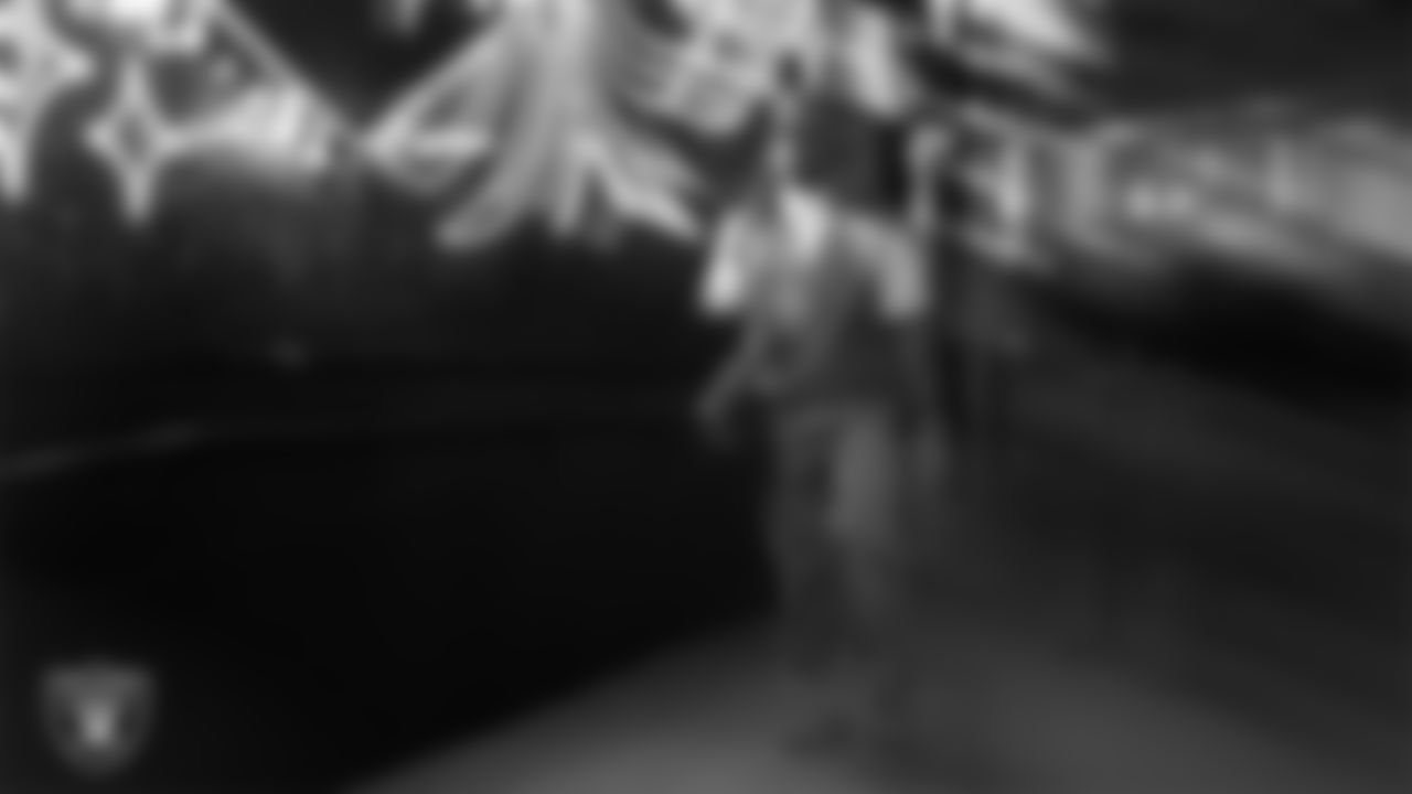 Las Vegas Raiders running back Ashton Jeanty (2) arrives to the regular season home game against the Cleveland Browns at Allegiant Stadium.