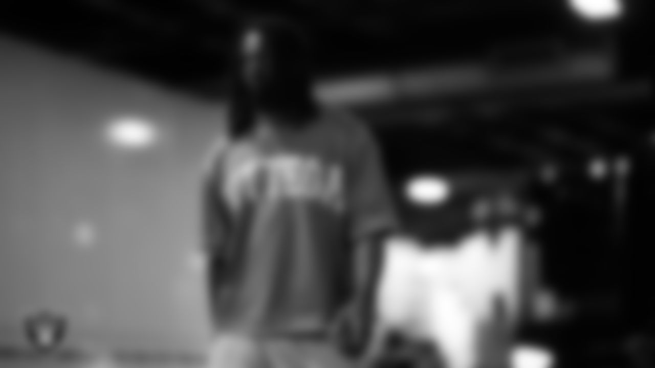 Las Vegas Raiders safety Chris Smith II (29) arrives to the regular season away game against the Denver Broncos at Empower Field at Mile High.