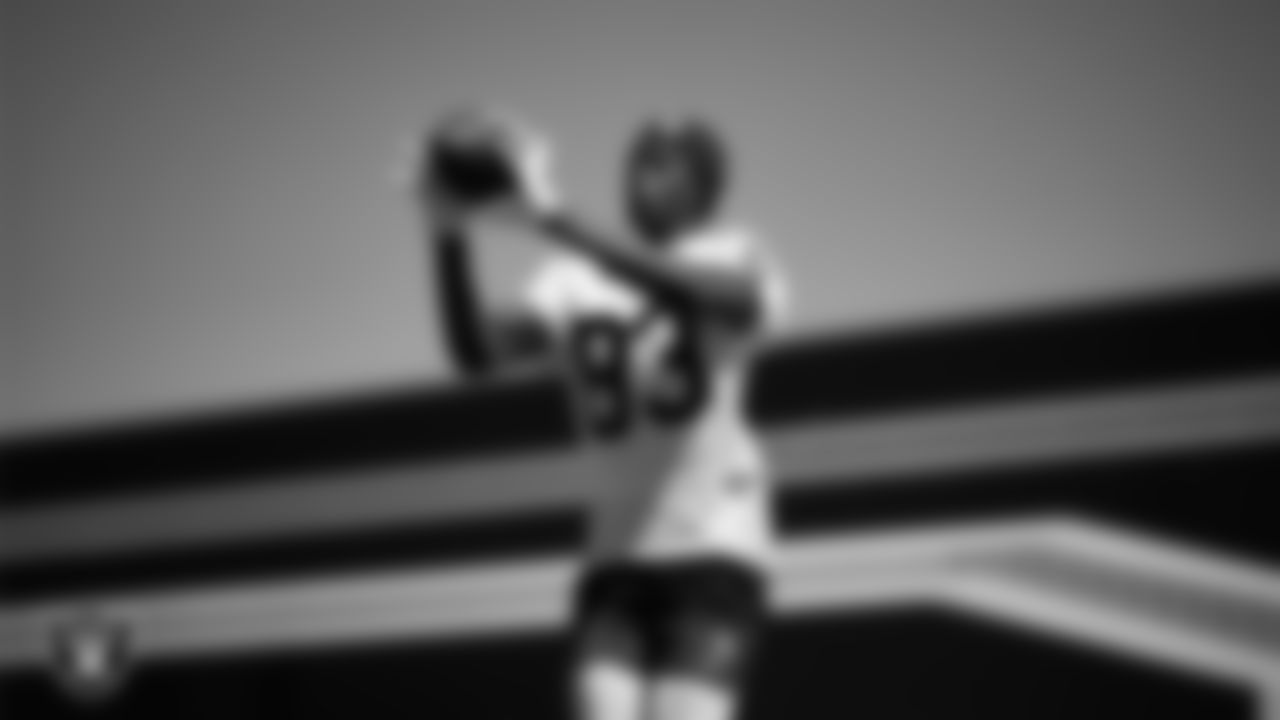 Las Vegas Raiders wide receiver Key'Shawn Smith (83) at a workout during phase two of the offseason program at Intermountain Health Performance Center.