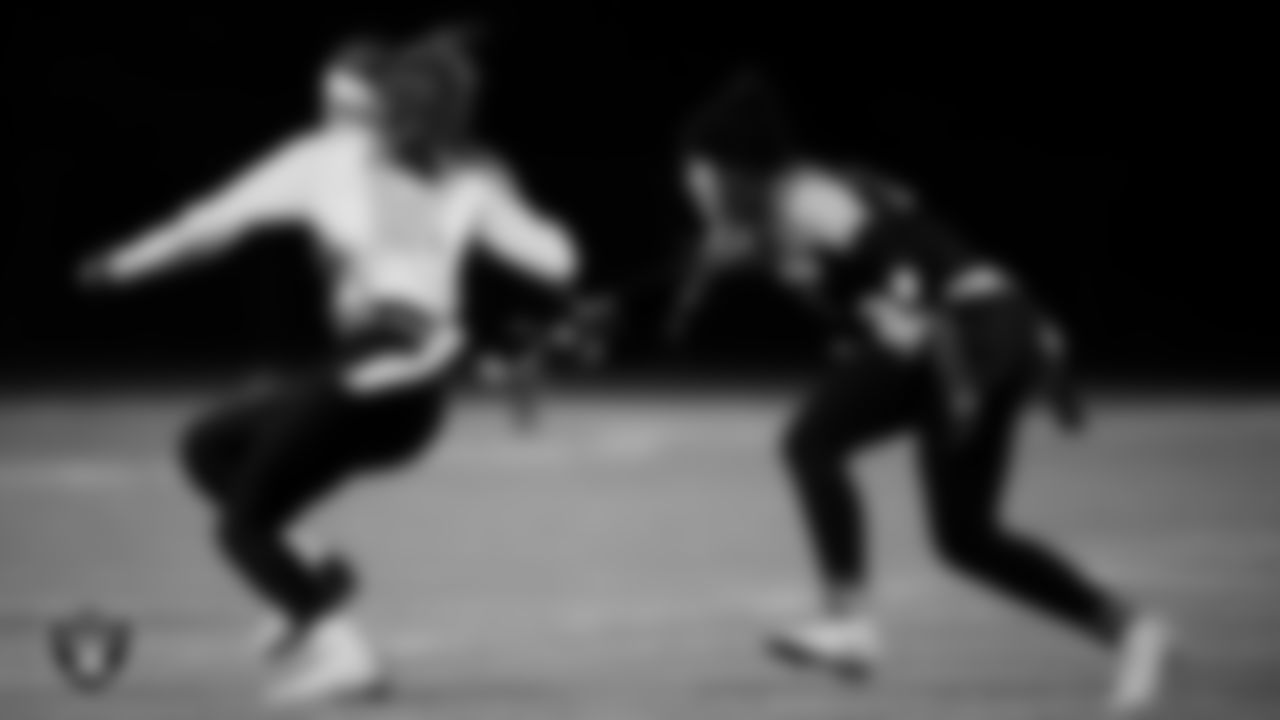 Bonanza High School hosts Amplus Academy during the Las Vegas Raiders' High School Flag Football Showcase game at Bonanza High School.