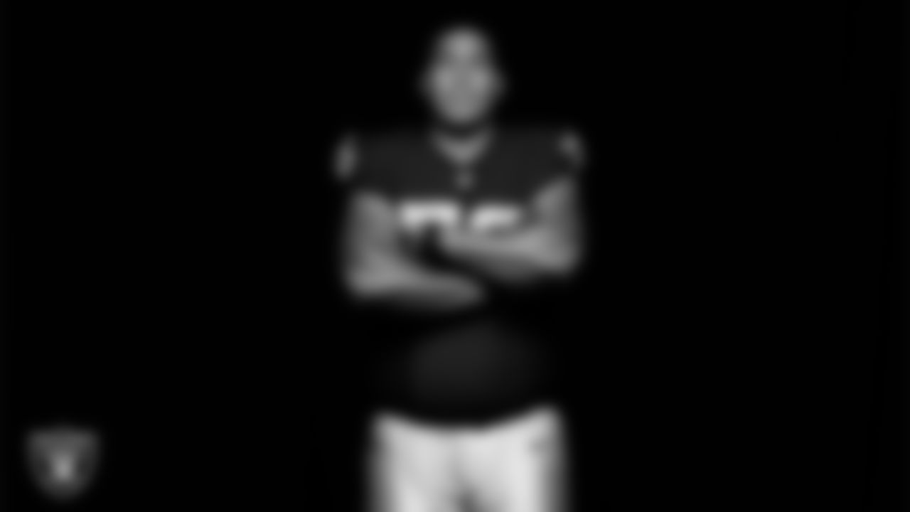 Las Vegas Raiders defensive lineman Laki Tasi (79) poses for a photo at the 2025 Raiders Media Day.
