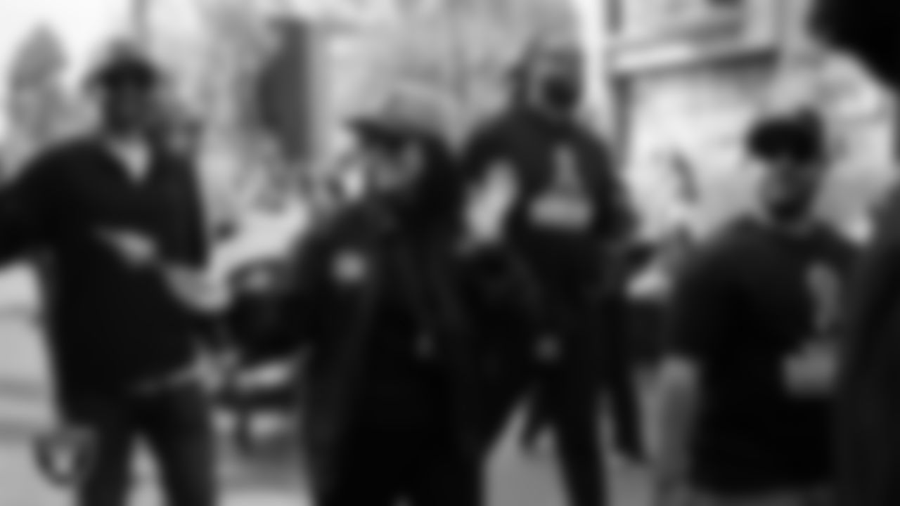 Members of the Las Vegas Raiders during the Veterans Day Parade in Downtown Las Vegas.