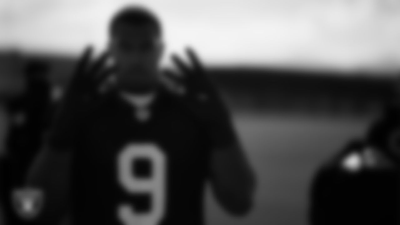 Las Vegas Raiders defensive end Tyree Wilson (9) during practice at Intermountain Health Performance Center.