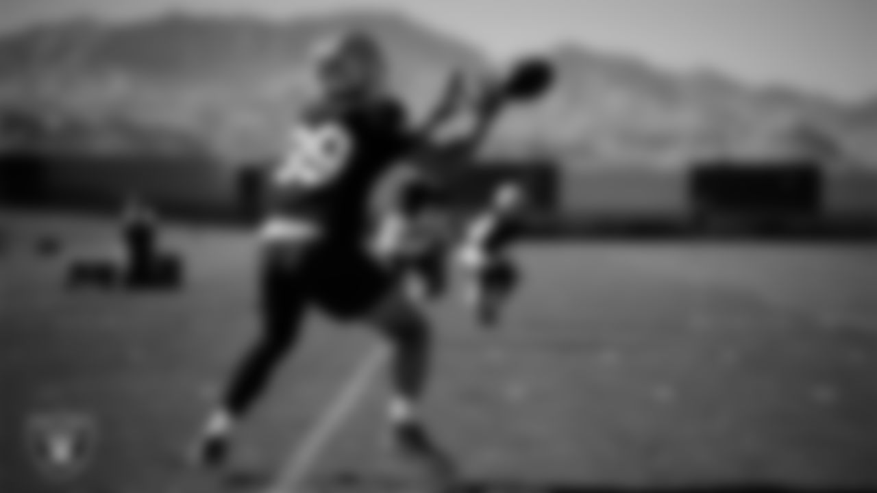 Las Vegas Raiders tight end Brock Bowers (89) during practice at Intermountain Health Performance Center.