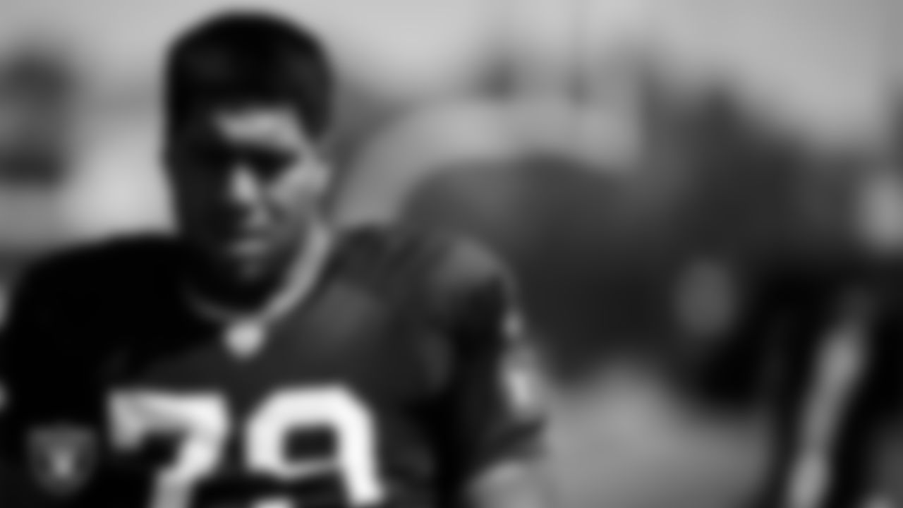 Las Vegas Raiders offensive lineman Laki Tasi (79) during practice at Intermountain Health Performance Center.