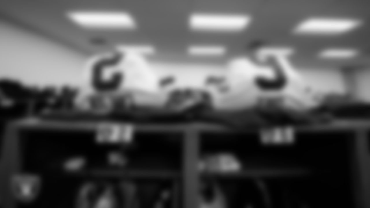 The locker room prior to the Las Vegas Raiders' arrival for their regular season away game against the Baltimore Ravens at M&T Bank Stadium.