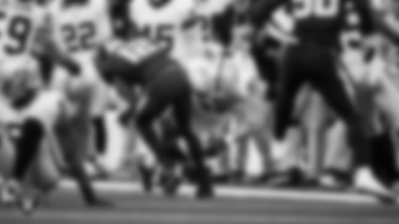 Las Vegas Raiders linebacker Cody Lindenberg (55) makes a tackle during the regular season away game against the Los Angeles Chargers at SoFi Stadium.