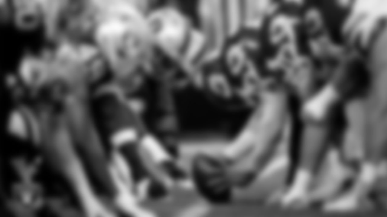 Las Vegas Raiders linebacker Amari Gainer (53) lines up before the snap during the regular season home game against the Kansas City Chiefs at Allegiant Stadium, Sunday, October 27, 2024, in Las Vegas, Nev.