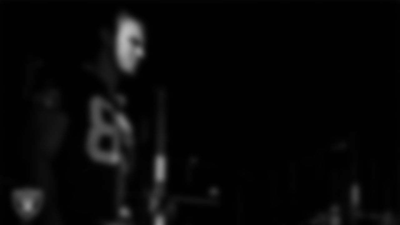 Las Vegas Raiders tight end Brock Bowers (89) walks out to the field for practice at Intermountain Health Performance Center.