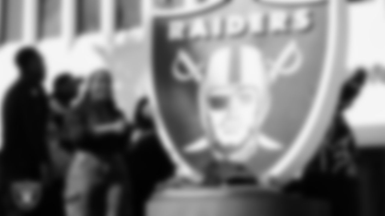 Las Vegas Raiders coordinator of event operations Charity Mackey during the Martin Luther King Jr. Day Parade in Downtown Las Vegas.