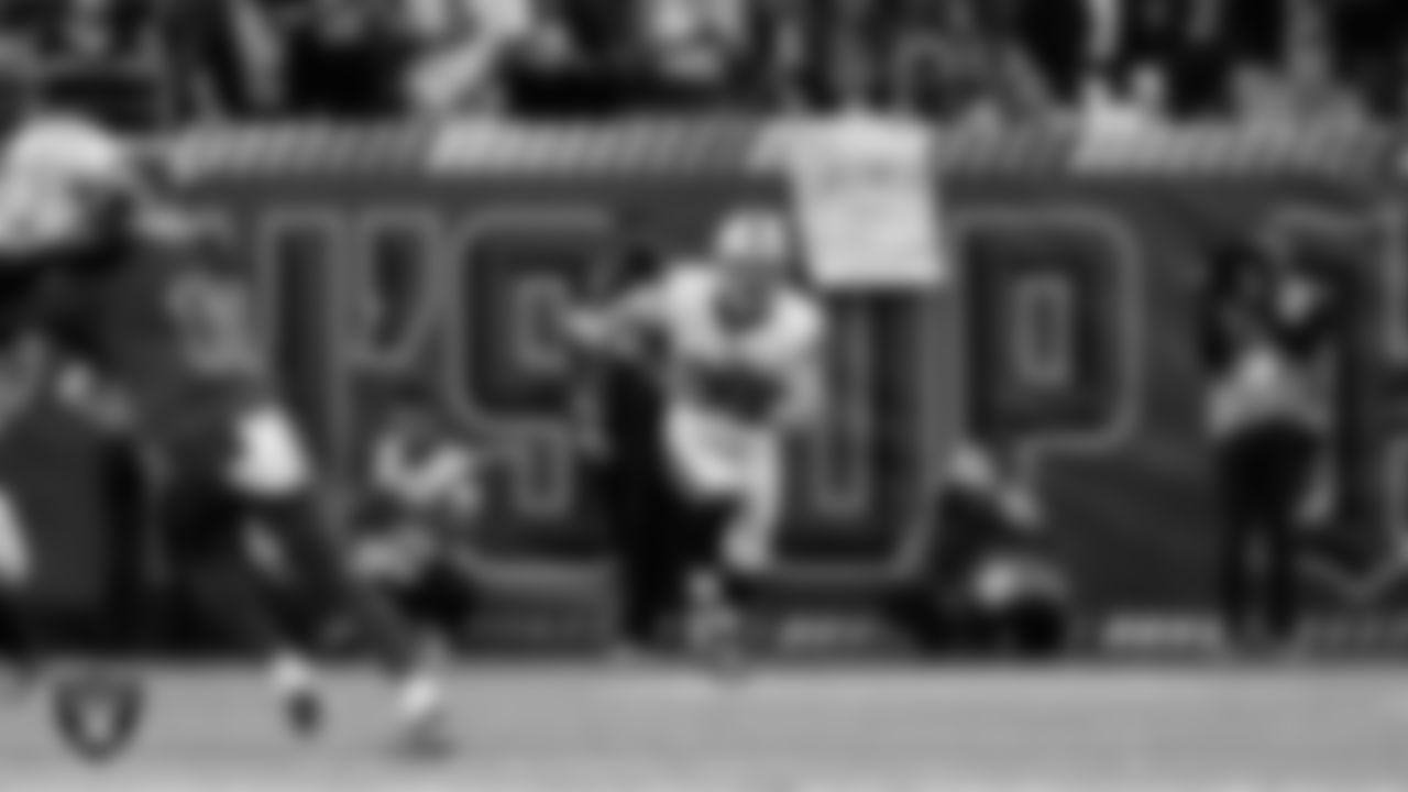 Las Vegas Raiders running back Dylan Laube (23) during the regular season away game against the Houston Texans at NRG Stadium.