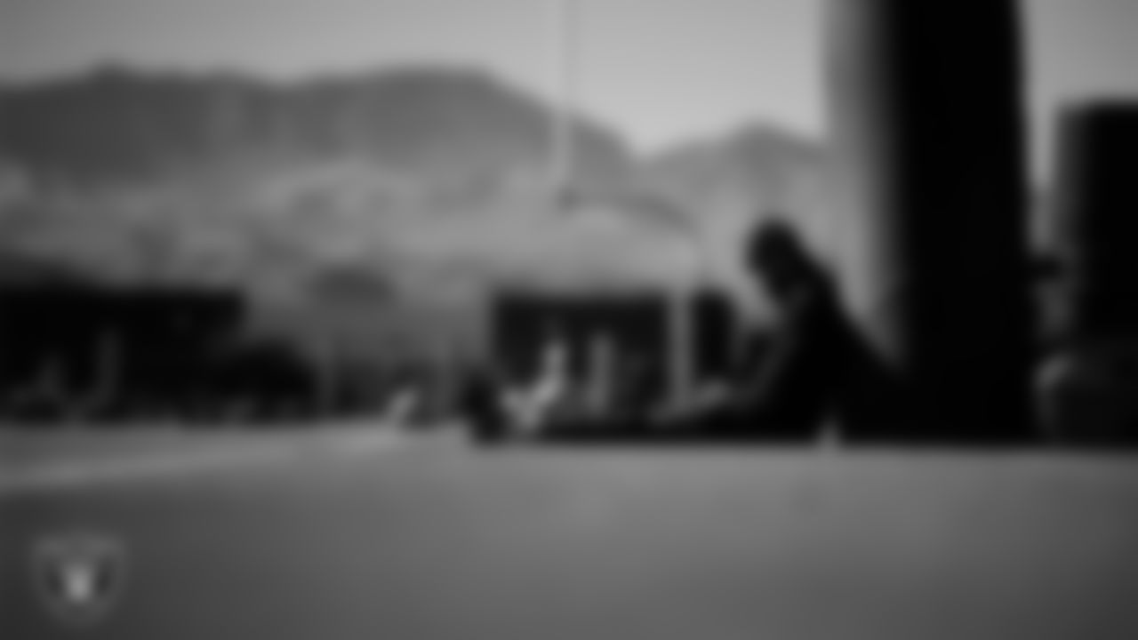 Las Vegas Raiders cornerback Eric Stokes (22) during practice at Intermountain Health Performance Center.