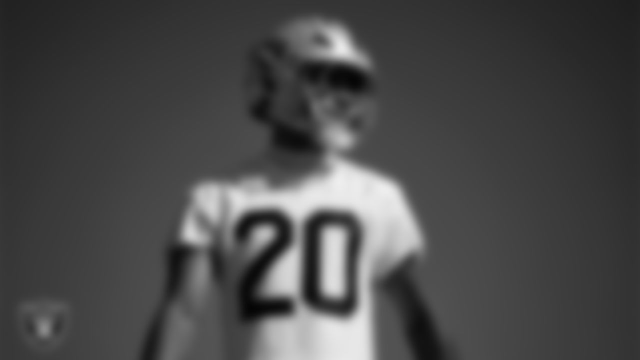 Las Vegas Raiders safety Isaiah Pola-Mao (20) during practice at Intermountain Health Performance Center.
