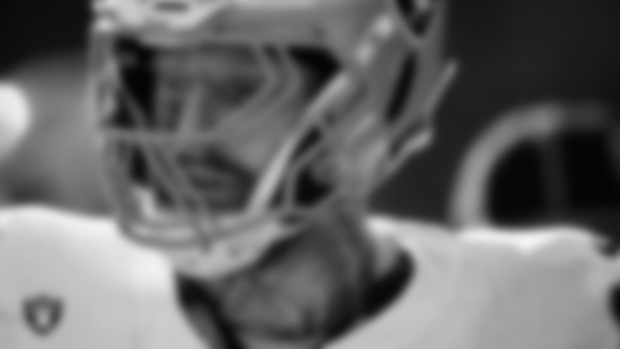 Las Vegas Raiders defensive end Maxx Crosby (98) on the sidelines during the regular season away game against the Houston Texans at NRG Stadium.