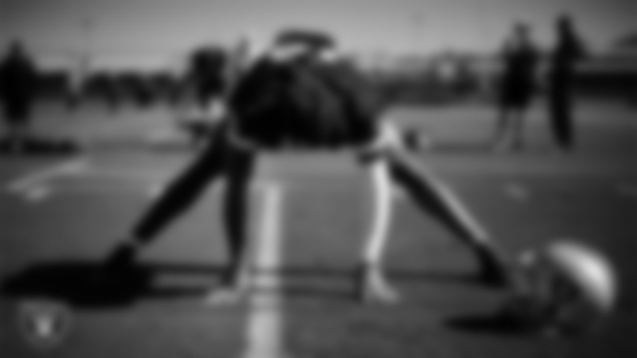 Las Vegas Raiders wide receiver Dont'e Thornton Jr. (10) during practice at Intermountain Health Performance Center.