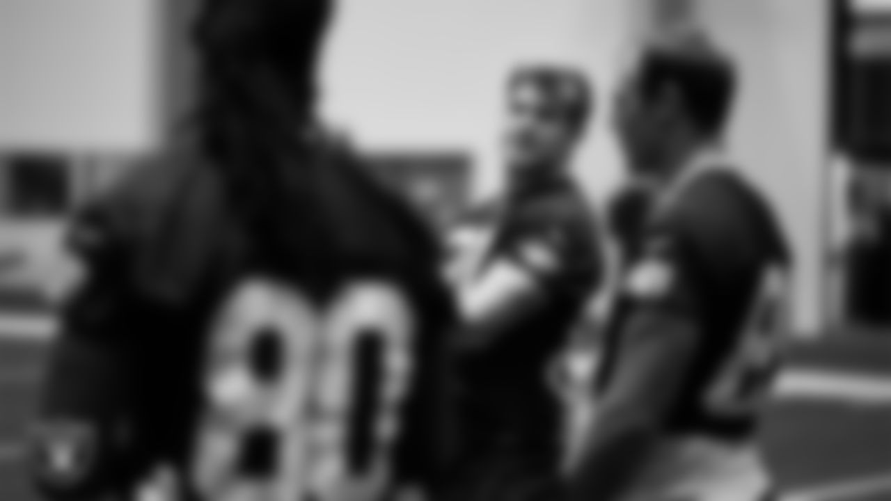 Las Vegas Raiders tight end Michael Mayer (87) during practice at Intermountain Health Performance Center.