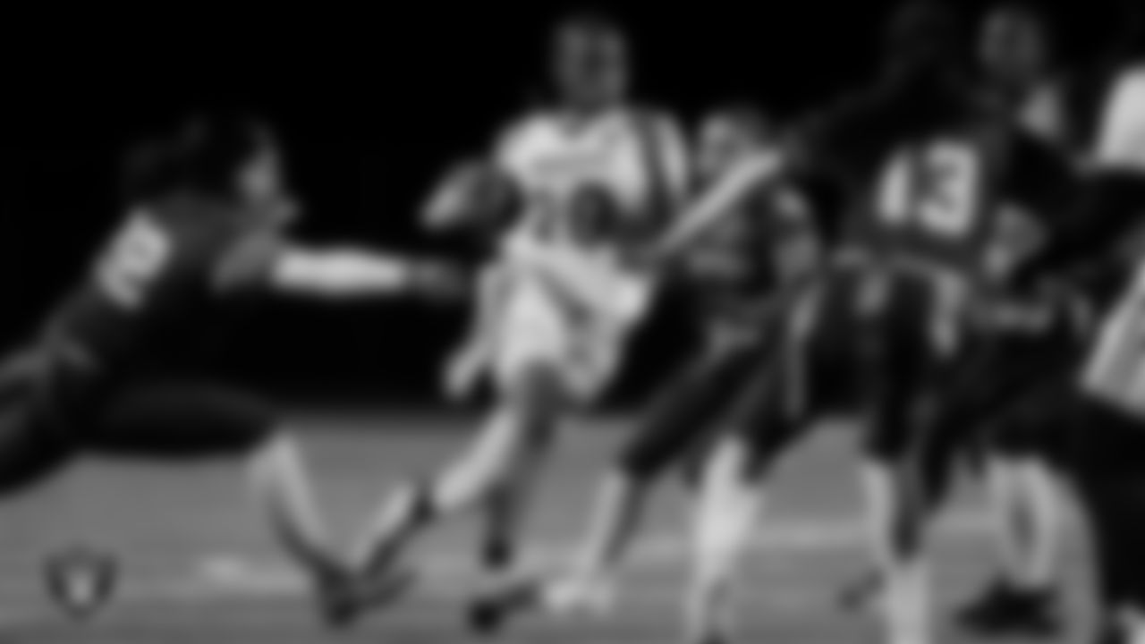 Green Valley High School hosts Del Sol Academy of the Performing Arts during the Las Vegas Raiders' High School Flag Football Showcase game at Green Valley High School.