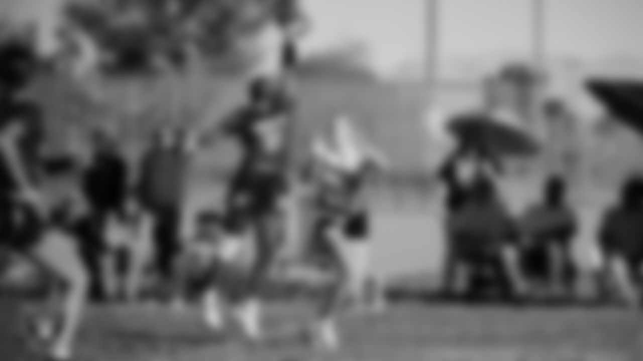 Ralph Cadwallader Middle School hosts Charles Hughes Middle School during the Las Vegas Raiders' Middle School Flag Football Showcase game at Ralph Cadwallader Middle School.