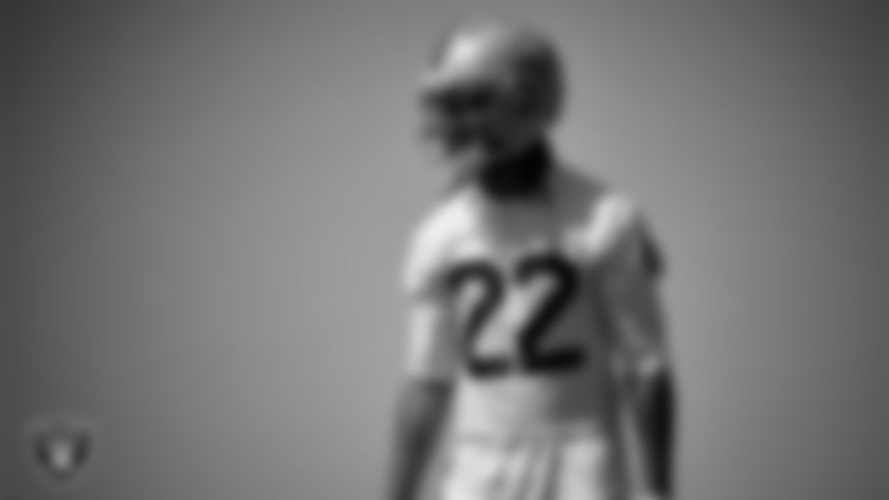 Las Vegas Raiders cornerback Eric Stokes (22) during practice at Intermountain Health Performance Center.