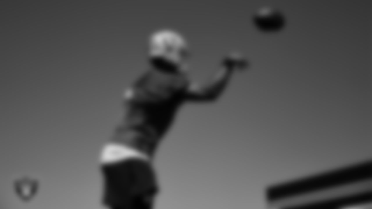 Las Vegas Raiders quarterback Geno Smith (7) at Day Two of 2025 Veteran Minicamp at Intermountain Health Performance Center.