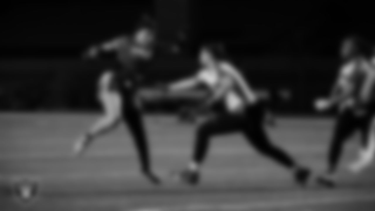 Mater East Academy hosts Las Vegas High School during the Las Vegas Raiders' High School Flag Football Showcase game at Mater East Academy.