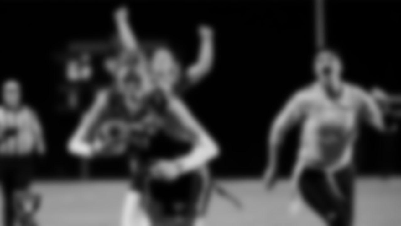 Bonanza High School hosts Amplus Academy during the Las Vegas Raiders' High School Flag Football Showcase game at Bonanza High School.