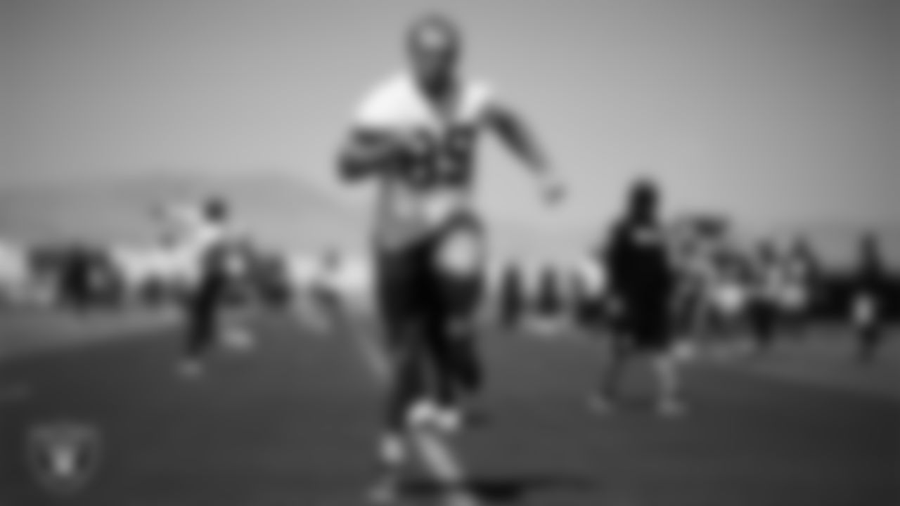 Las Vegas Raiders tight end Brock Bowers (89) at an Organized Team Activity (OTA) at Intermountain Health Performance Center.