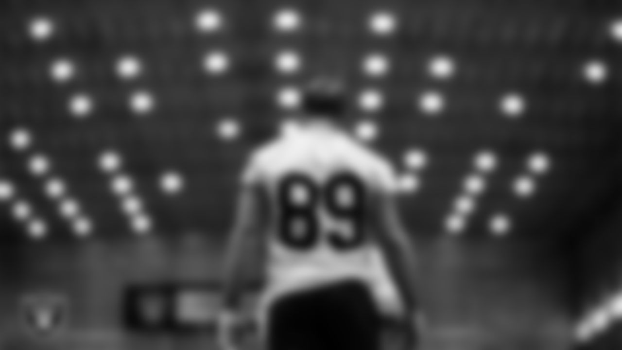 Las Vegas Raiders tight end Brock Bowers (89) at a workout during phase two of the offseason program at Intermountain Health Performance Center.