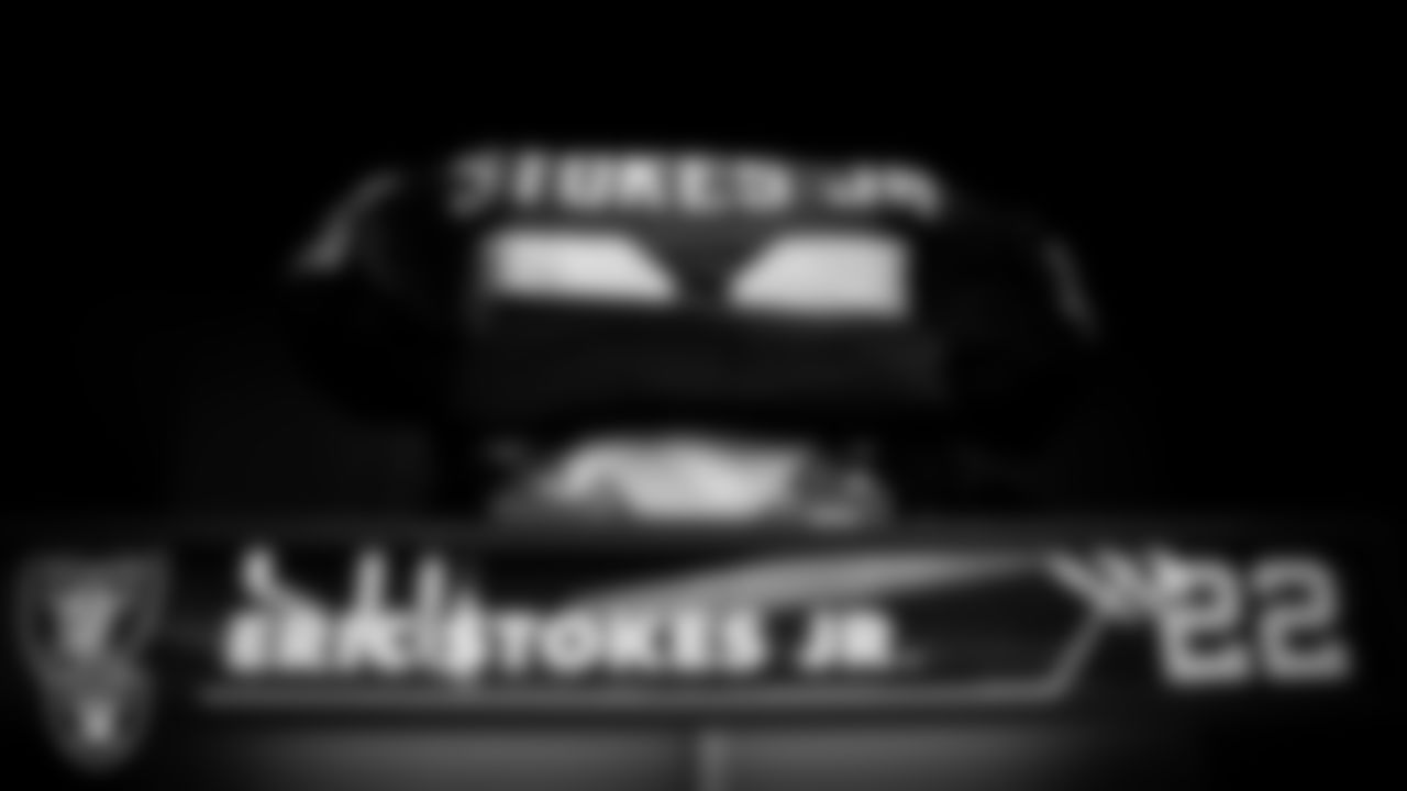 The locker room prior to the Las Vegas Raiders' arrival for their regular season home game against the New York Giants at Allegiant Stadium.