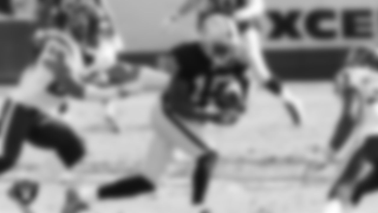 Oakland Raiders wide receiver Johnnie Lee Higgins (15) during the regular season home game against the Houston Texans at Oakland-Alameda County Coliseum, Sunday, October 3, 2010, in Oakland, Calif.