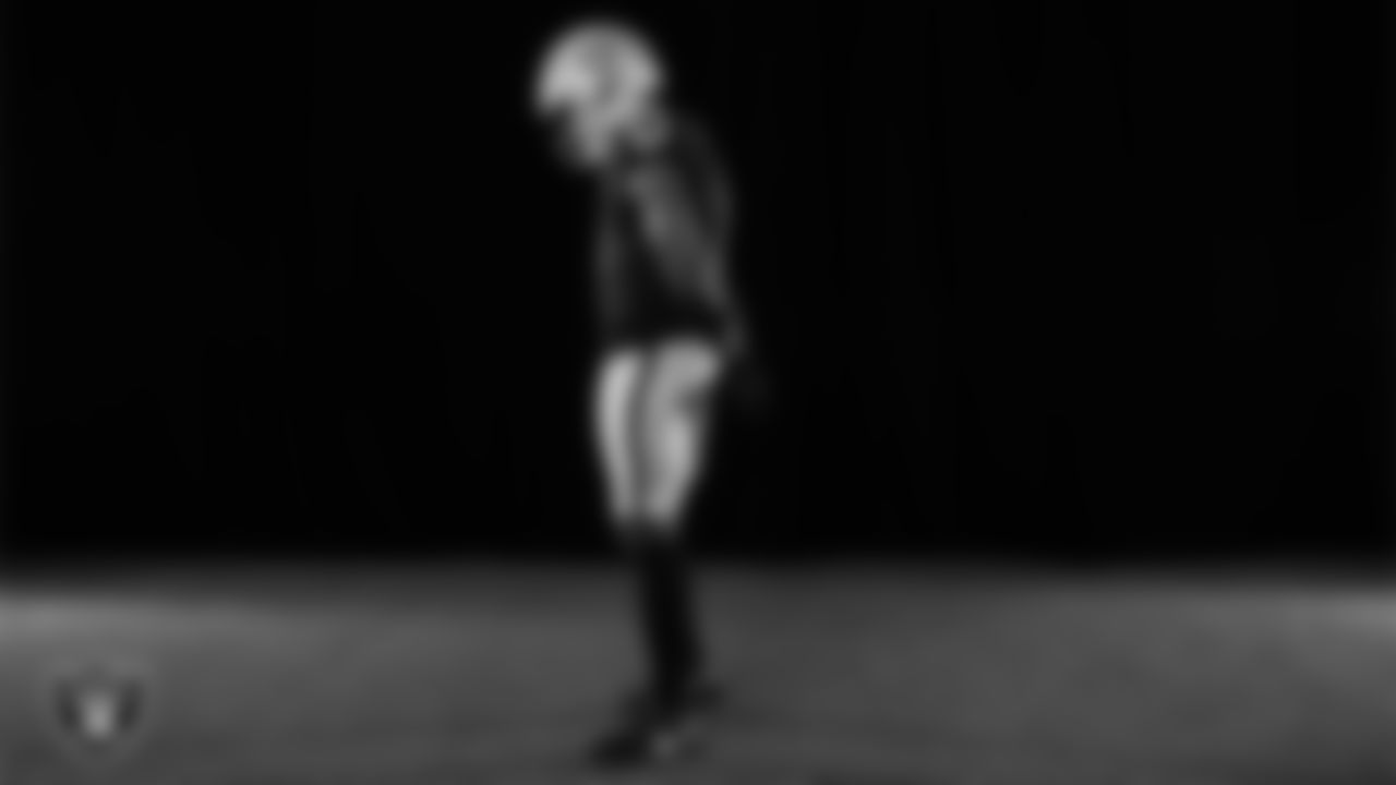 Las Vegas Raiders cornerback Jakorian Bennett (0) poses for a photo at the 2025 Raiders Media Day.