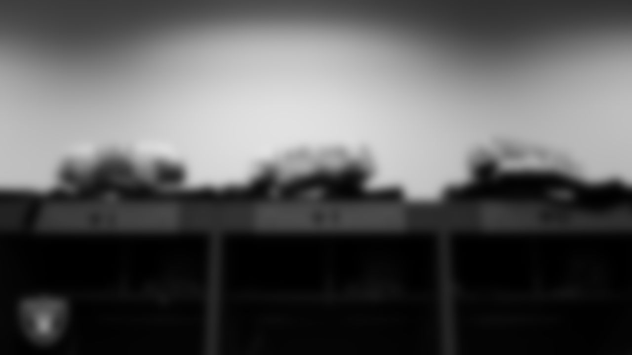 The locker room prior to the Las Vegas Raiders' arrival for their regular season away game against the Denver Broncos at Empower Field at Mile High.