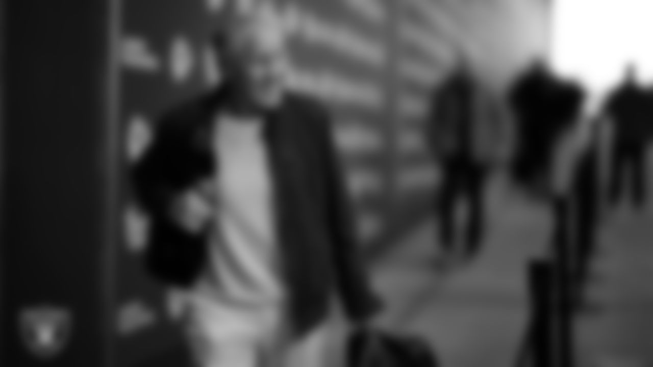 Las Vegas Raiders Head Coach Pete Carroll arrives to the regular season away game against the Kansas City Chiefs at GEHA Field at Arrowhead Stadium.