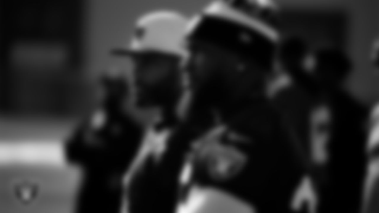 Las Vegas Raiders linebacker Elandon Roberts (52) during practice at Intermountain Health Performance Center.