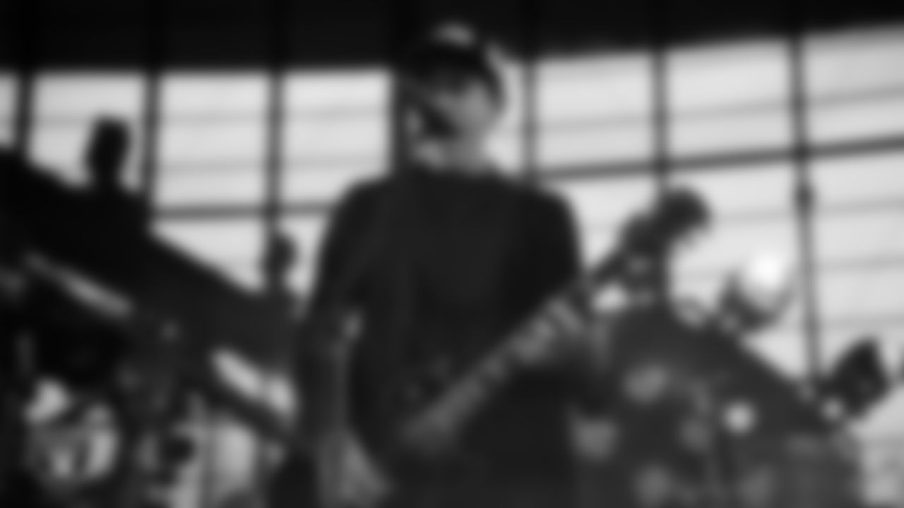 Rock band Third Eye Blind performs during halftime at the Las Vegas Raiders' regular season home game against the Kansas City Chiefs at Allegiant Stadium.