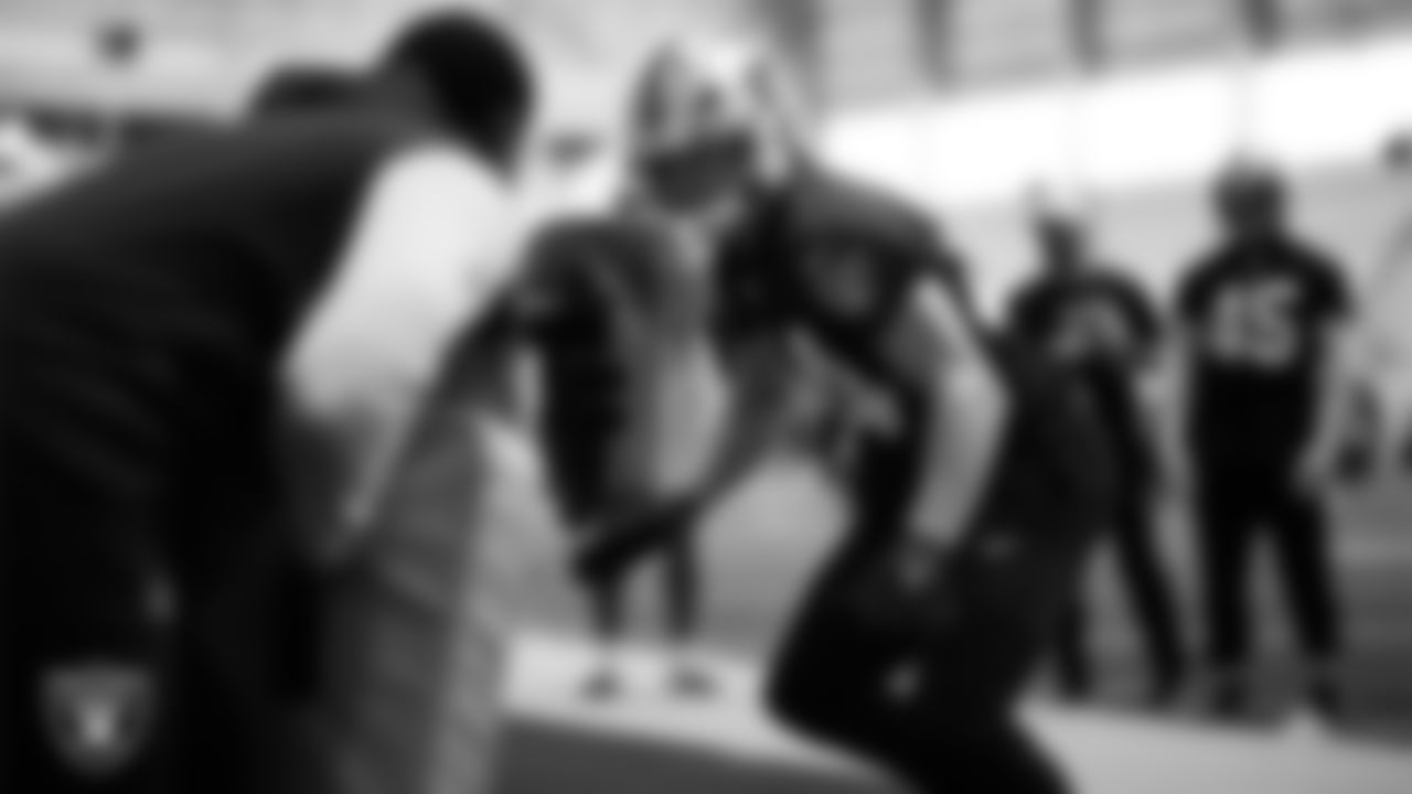 Las Vegas Raiders linebacker Tommy Eichenberg (44) during practice at Intermountain Health Performance Center.