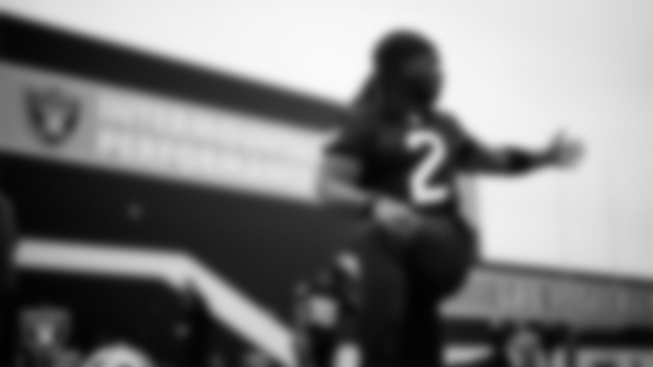 Las Vegas Raiders running back Ashton Jeanty (2) during practice at Intermountain Health Performance Center.