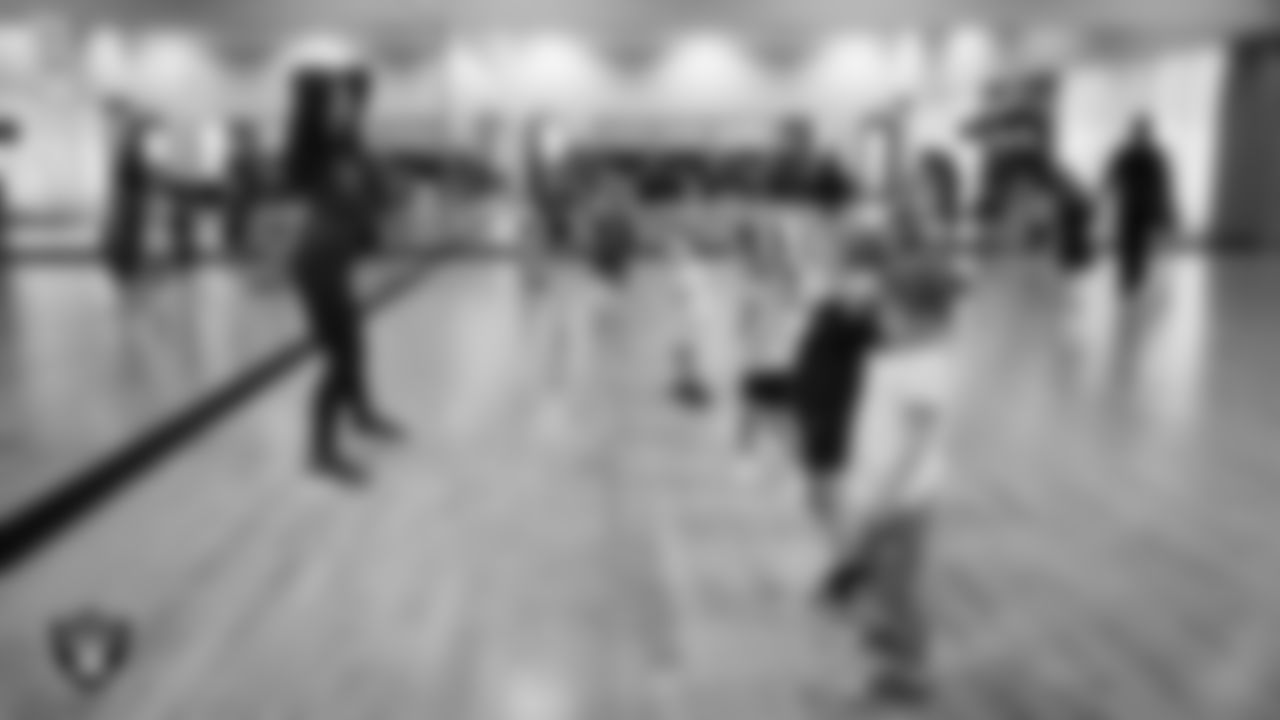 Raiderette Maddie with dancers during day one of summer camp at The Studio.