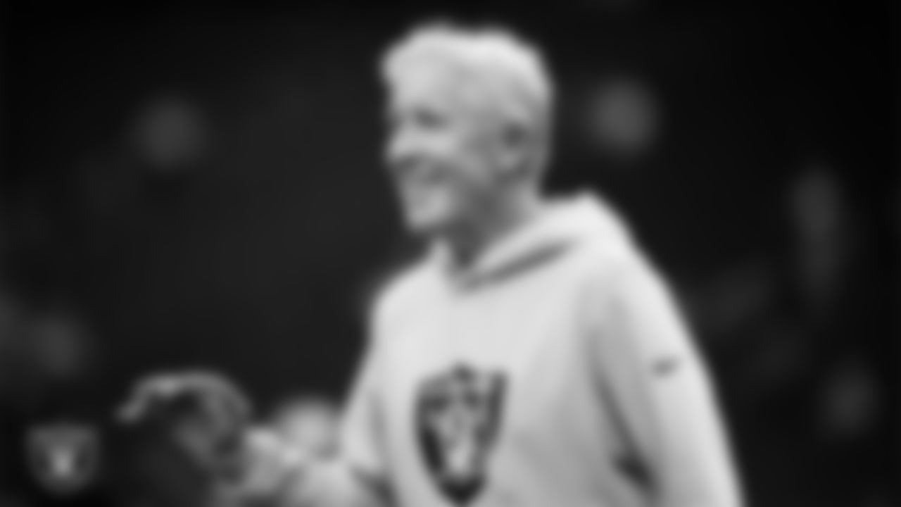 Las Vegas Raiders Head Coach Pete Carroll before the regular season home game against the Cleveland Browns at Allegiant Stadium.