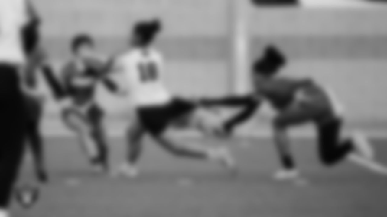 Mater East Academy hosts Las Vegas High School during the Las Vegas Raiders' High School Flag Football Showcase game at Mater East Academy.